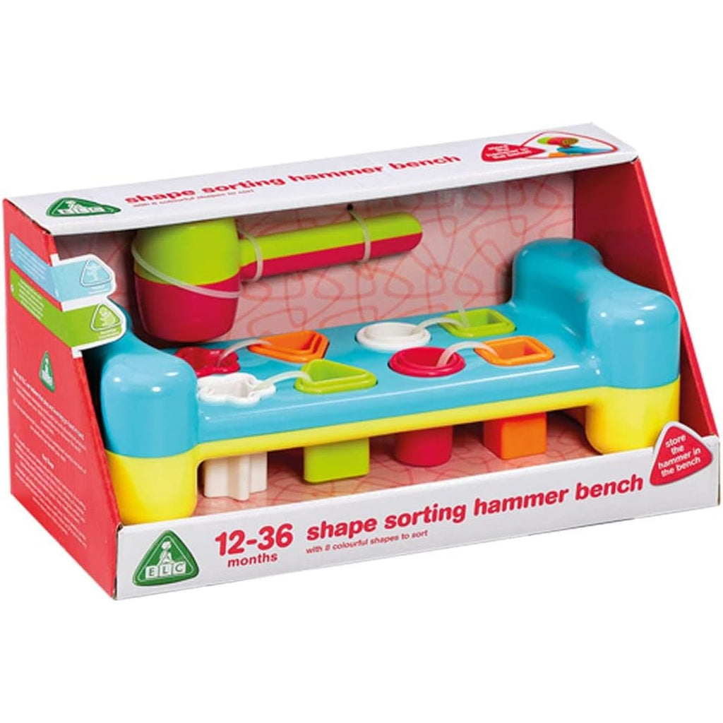 Early Learning Centre Development Wall Shape Sorter Hammer, Shape Sorting, Learning Game, Colors & Shapes, Baby and Toddler Toy, 1 Years+