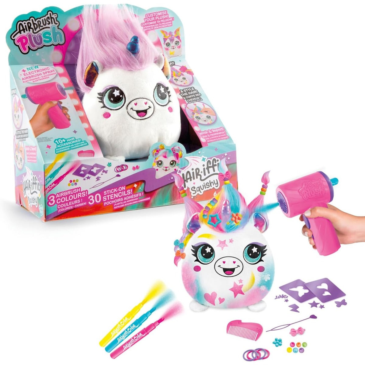Canal Toys - Airbrush Plush Squishy AIR 040 - Creative Craft Set