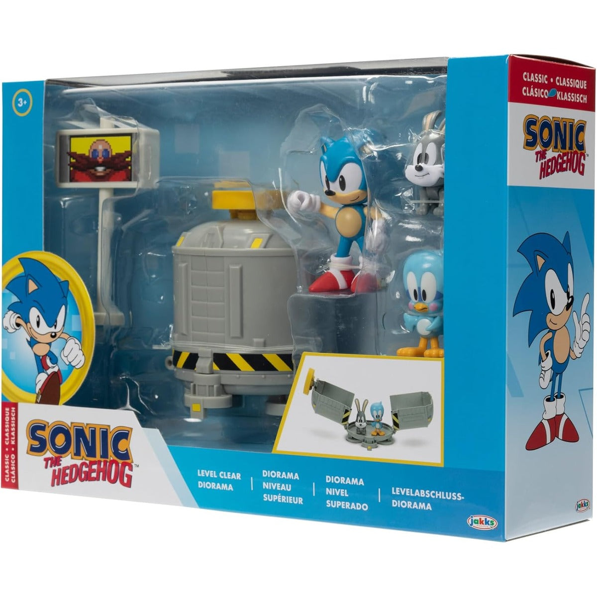 Sonic The Hedgehog 2.5" Level Clear Diorama with Sonic, flicky & Pocky