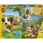 LEGO Creator 3in1 Cute Animals: Playful Puppy Dog Toy - Pet Animal Figure Transforms into a Squirrel or Duck - Creative