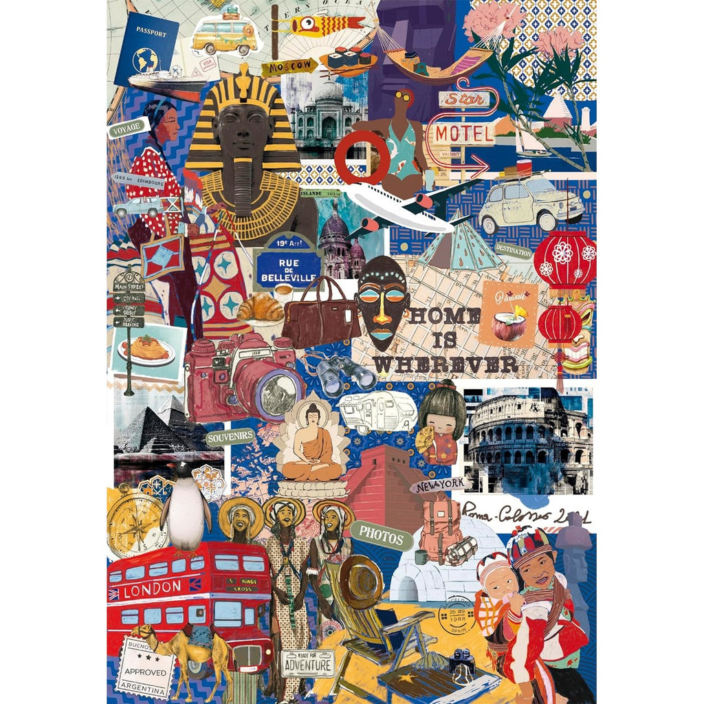 Clementoni - 37072 Jigsaw Puzzle 1000 Pieces for Adults and Children, Special Series, Massimalismo Travel & Culture Theme, Compact Box with Poster Included, Gift Idea for Men and Women, Made in Italy