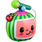 eKids Cocomelon Toy Karaoke Machine for Kids with Microphone and Musical Activators, Includes Night Light with Sleep Sounds and Lullabies for Toddlers, Green