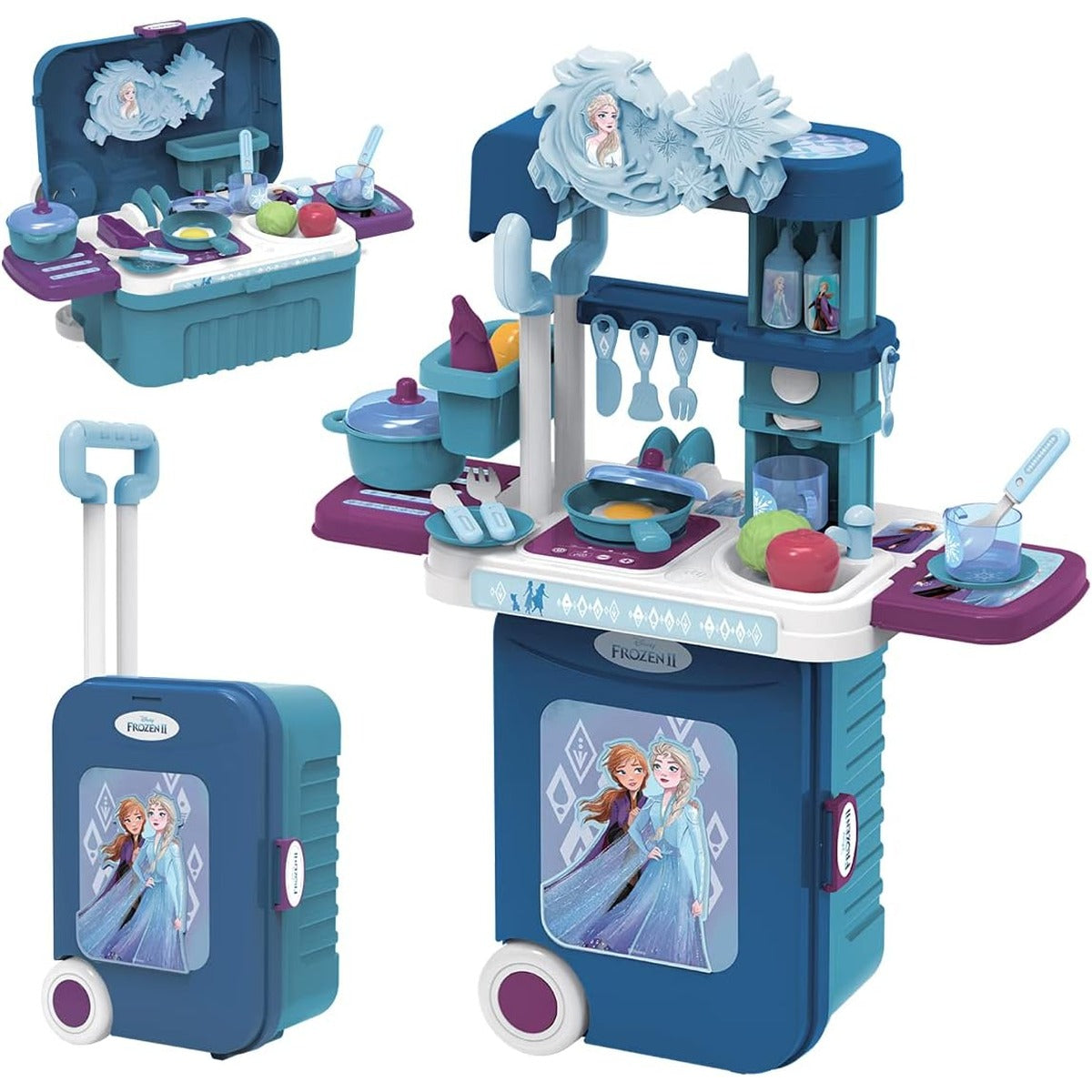 Disney Frozen2 Kitchen Trolley Case 3 In 1, Blue, EODS008-951MA
