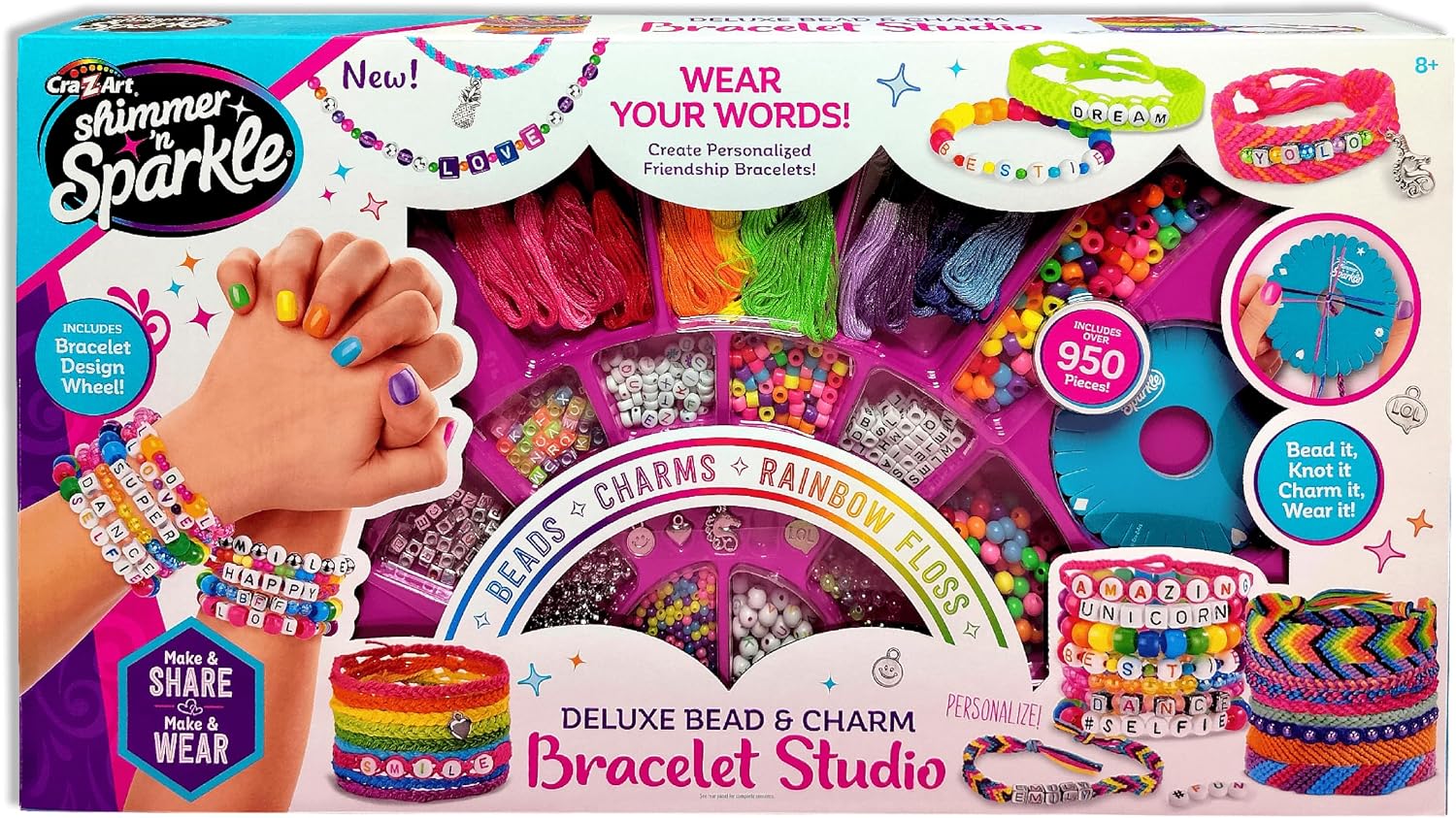 Cra-Z-Art Shimmer N Sparkle Deluxe Bead & Charm Bracelet Studio toy