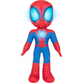 Spidey Marvel Spidey and His Amazing Friends Glow Webs Spidey Feature Plush - 14-Inch Interactive Plush with Light Up Eyes an