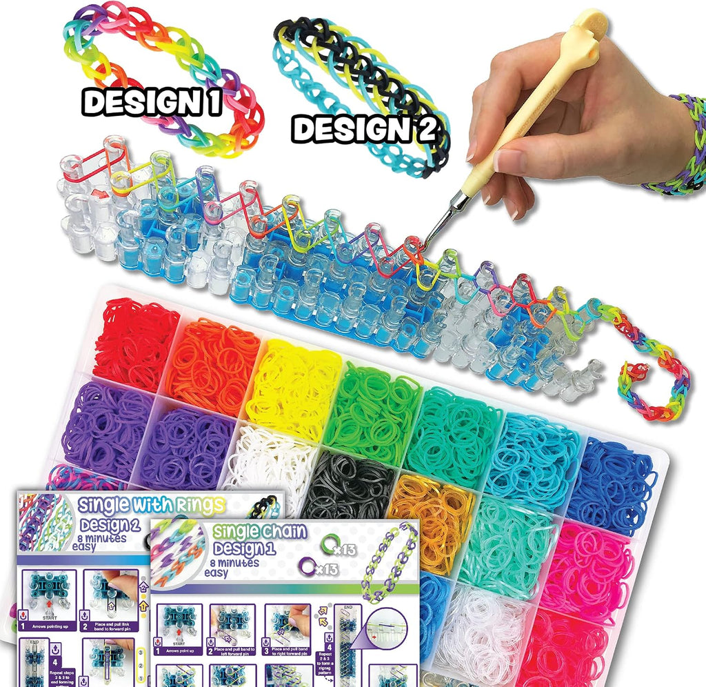 Rainbow Loom® MEGA Combo Set, Features 7000+ Colorful Rubber Bands, 2 Step-by-Step