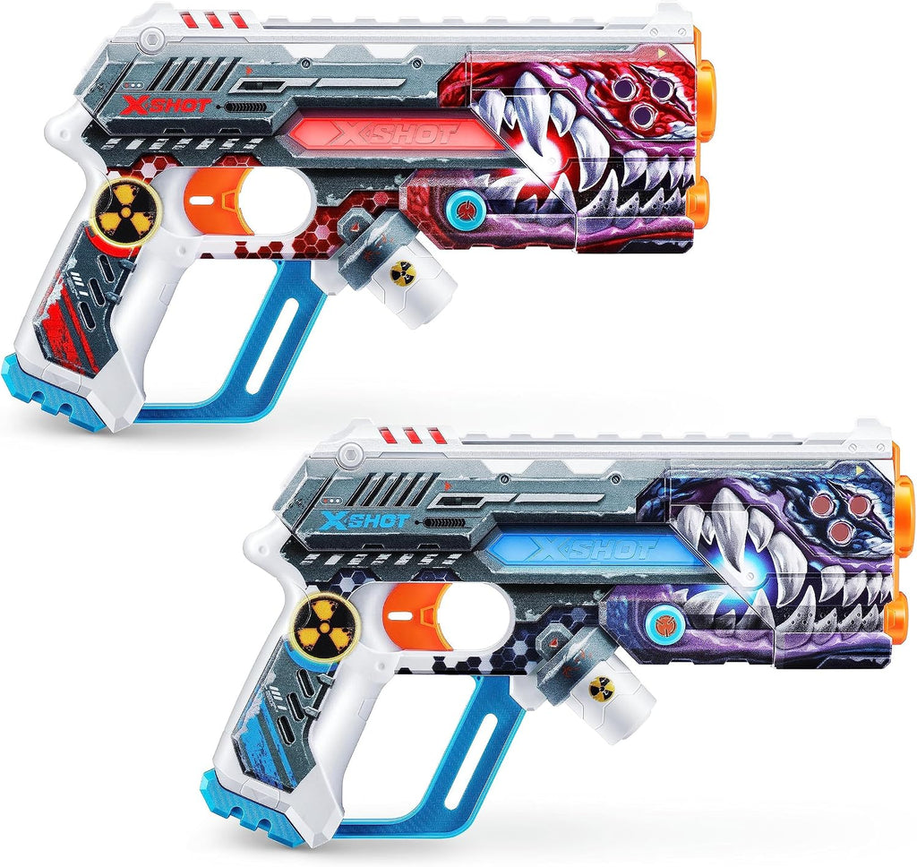 X-SHOT Laser Skins S1 Laser 360 Pack of 2 Blaster With Sensor Headset,Action Aiming Toy Gun For Kids, Teen, Adults Boys