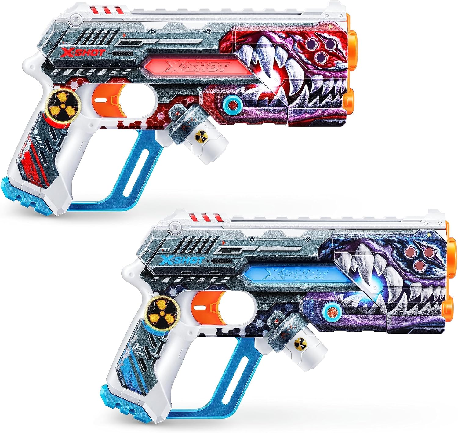 X-SHOT Laser Skins S1 Laser 360 Pack of 2 Blaster With Sensor Headset,Action Aiming Toy Gun For Kids, Teen, Adults Boys