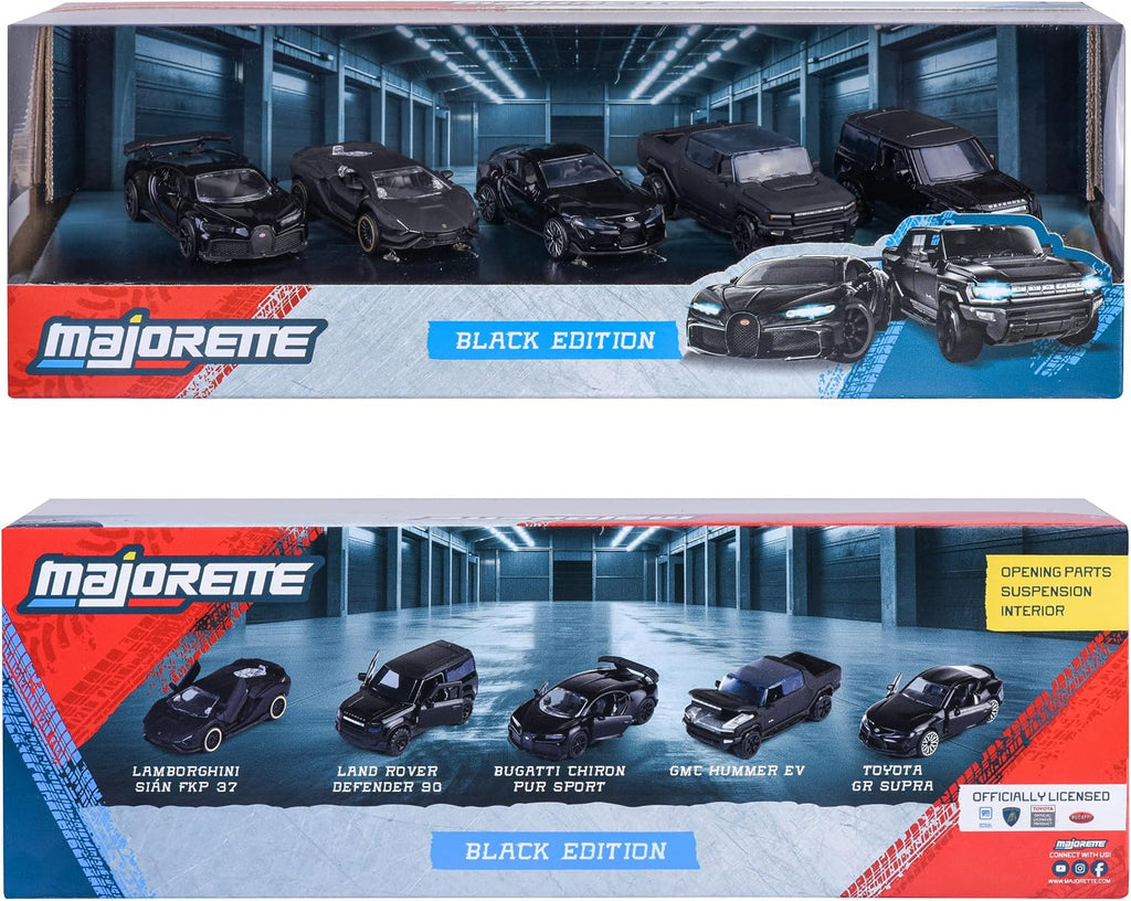 Majorette Car Set Black Edition (5 Cars)