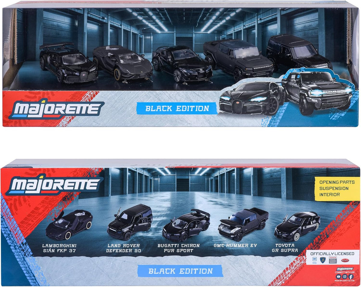 Majorette Car Set Black Edition (5 Cars)