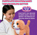 Little Live Pets Ouchies Exclusive Hazel The Poodle Plush, 50+ Sounds, Limping to Walking