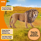 Schleich Wild Life, Animal Figurine, Animal Toys for Boys and Girls 3-8 Years Old, Roaring Lion, Ages 3+