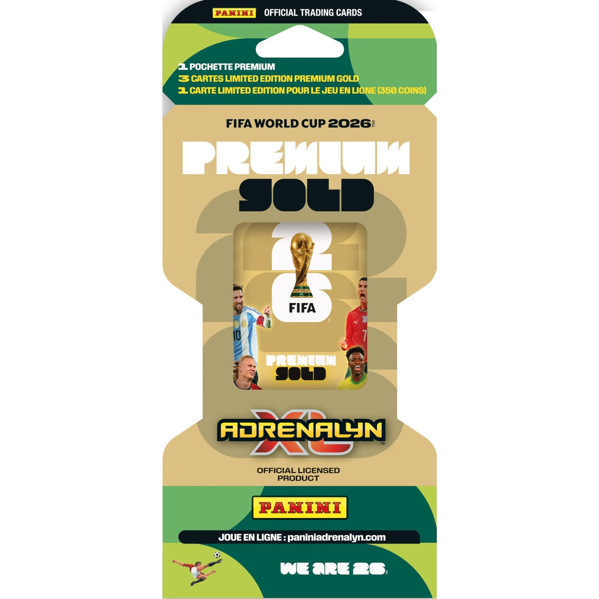 FIFA World Cup 2026 Trading Cards Game Blister Premium Gold (1 Premium Pouch + 4 Exclusive Limited Edition Cards)