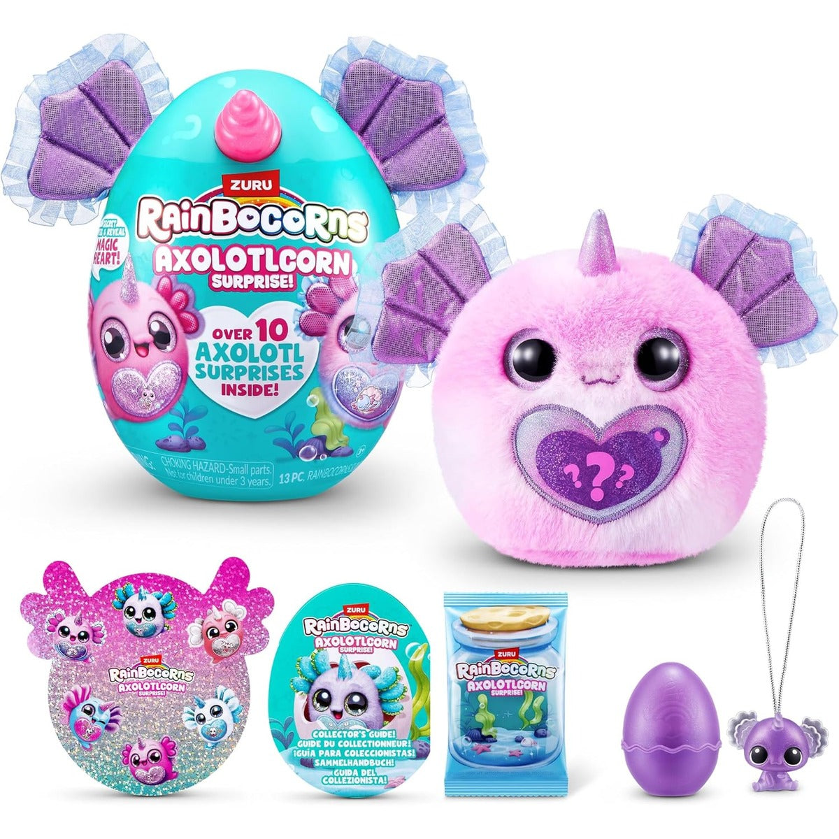 Rainbocorns Axolotlcorn Surprise Plush with Baby Boo