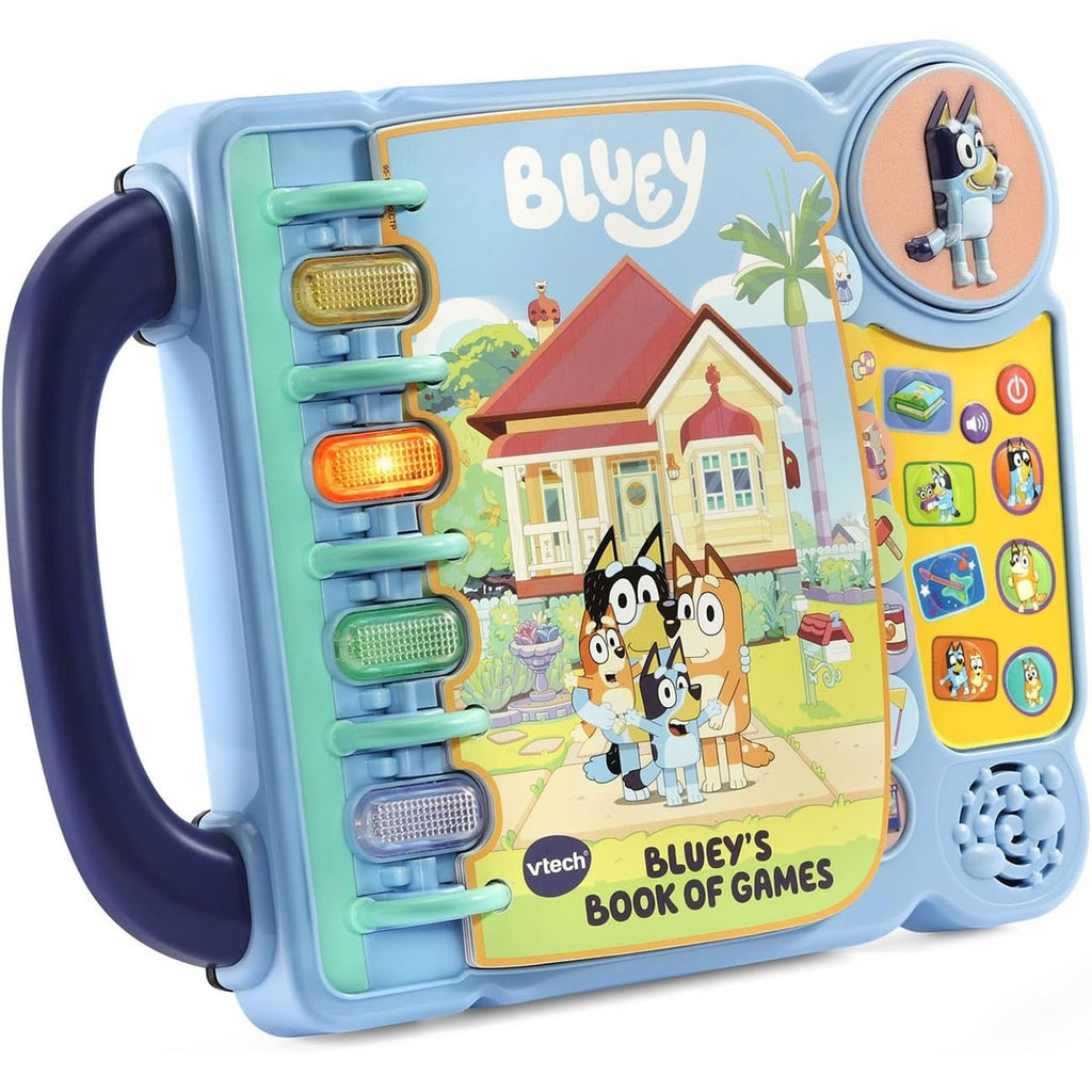 VTech Bluey's Book of Games, Official Bluey Book, Interactive Childrens Book, Educational Activity Toy with 4 Learning Modes, Gift for Kids Ages 3, 4, 5, 6 Years, English Version