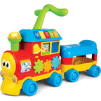 Winfun Walker Ride-On Learning Train | 3‑in‑1 Grow-With-Me Train - Sit‑Play, Push Walker & Ride-On with Learning Buttons, Light-Up Engine, Gears & Sound Effects