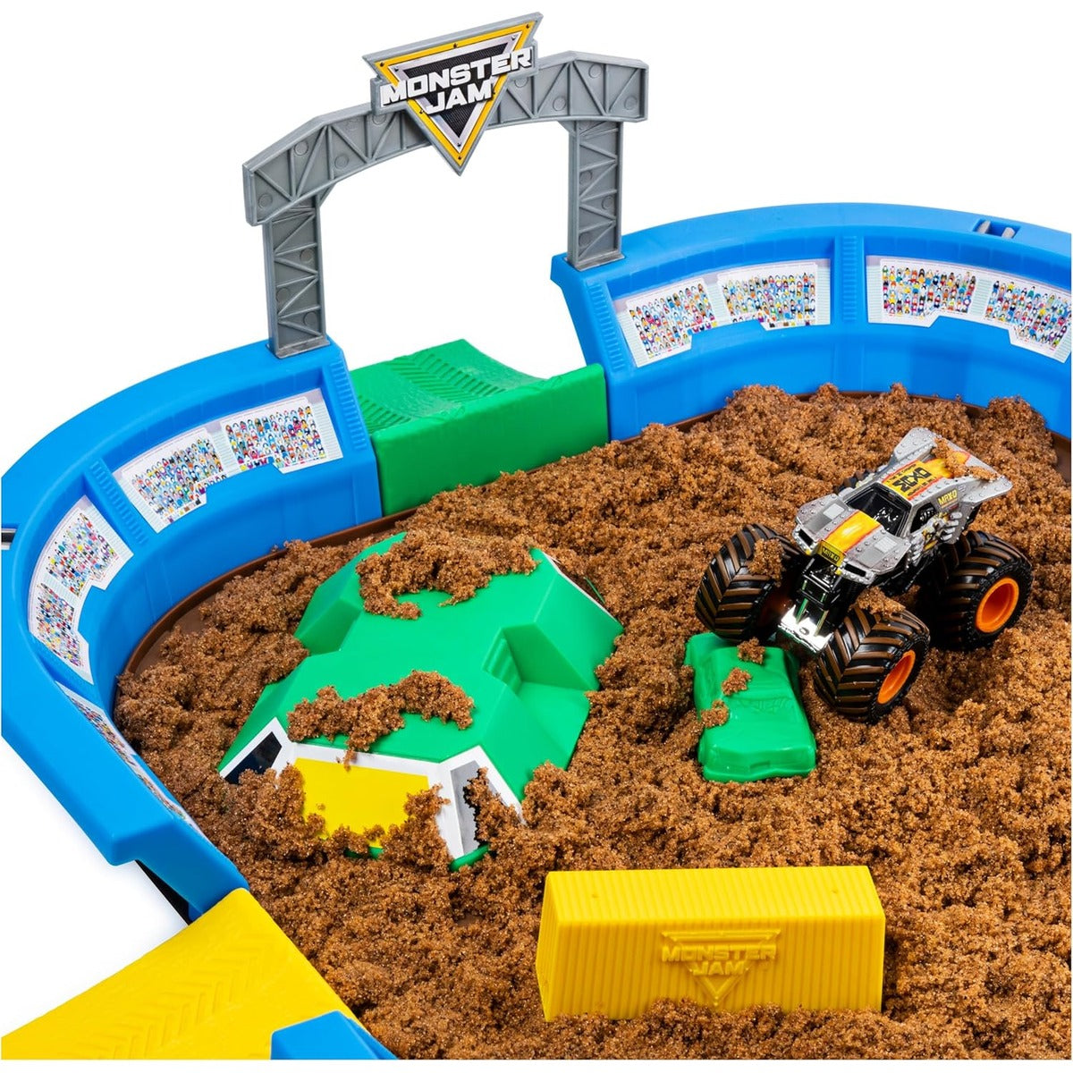 Monster Jam, Monster Dirt Arena 24-inch Playset with 2lbs of