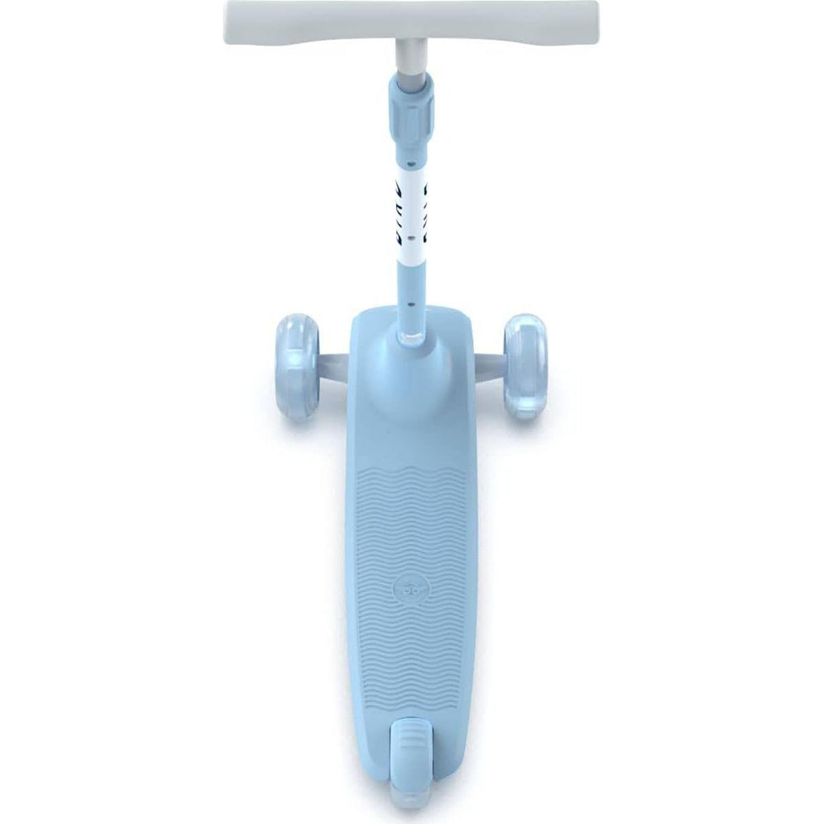 Bird Birdie Glow Kids Scooter Leg Power W/ Glowing Wheels, AdjUStable Height, Portable Compact Stylish Trendy, 3 Wheels Design, Stomp Brake System, Sky Blue