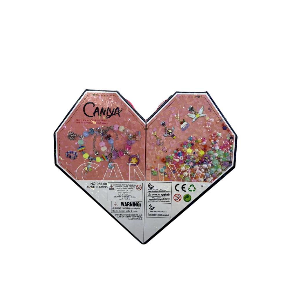 Caniya - 6 In 1 Diy Beads Jewelry Making Kit With Heart Shape