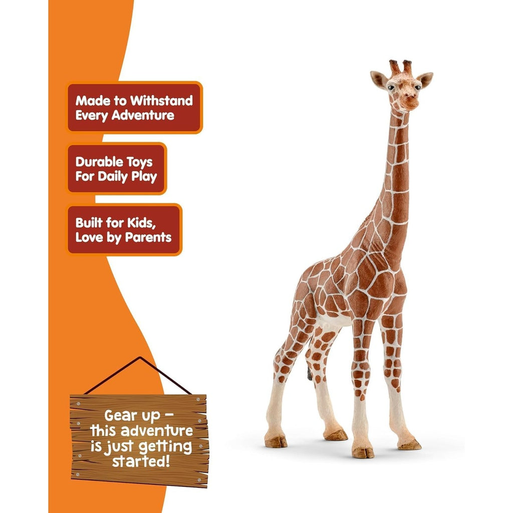 Schleich Wild Life Realistic Female Giraffe Animal Figurine - Authentic Detailed Wild Female Giraffe Toy for Boys and Girls Education Imagination and Play, Highly Durable Gift for Kids Ages 3+