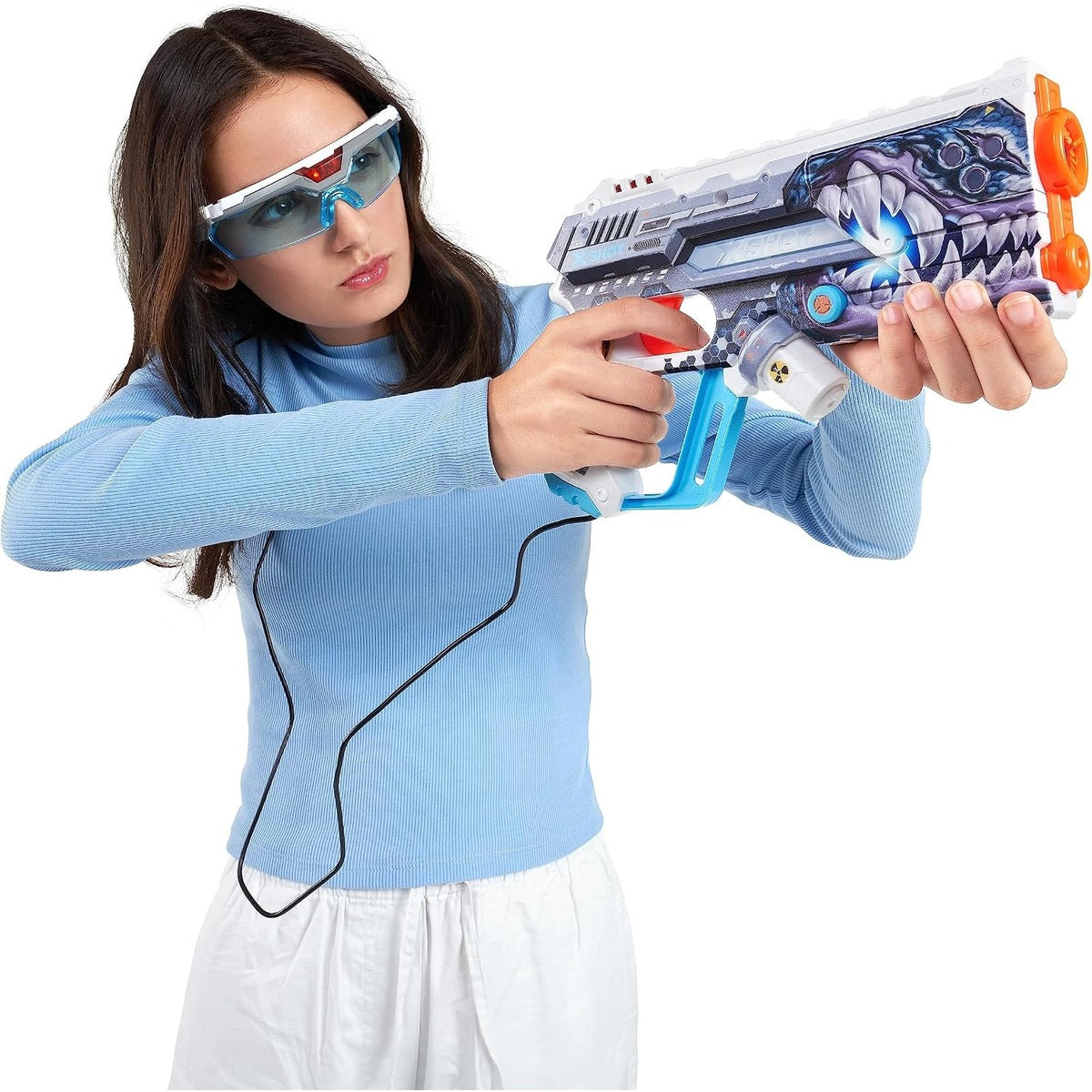X-SHOT Laser Skins S1 Laser 360 Pack of 2 Blaster With Sensor Headset,Action Aiming Toy Gun For Kids, Teen, Adults Boys