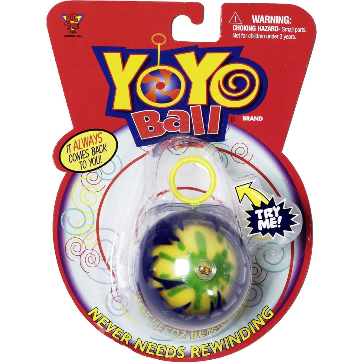 Big Time Toys Yoyo Ball Automatic Return Yoyo, Party Pack of 5, Assorted Colors and Patterns, Never Needs rewinding, New Twist on Old Fun, Enhances Motor Skills and Hand-Eye Coordination