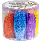 Cra Z Art Cra-Z-Loom Ultimate Tub 8000 Latex Free Rubber Bands and 100 “S” Clips for Making Crafts in Bold and Bright Colors,