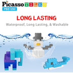 PicassoTiles 1250 PCs Educational Building Block Tiles Set Creative Shapes to Enhance Imaginative Play Unique Set to Characters and Numbers Learning STEM Toys Washable for Learning Education Ages 3+