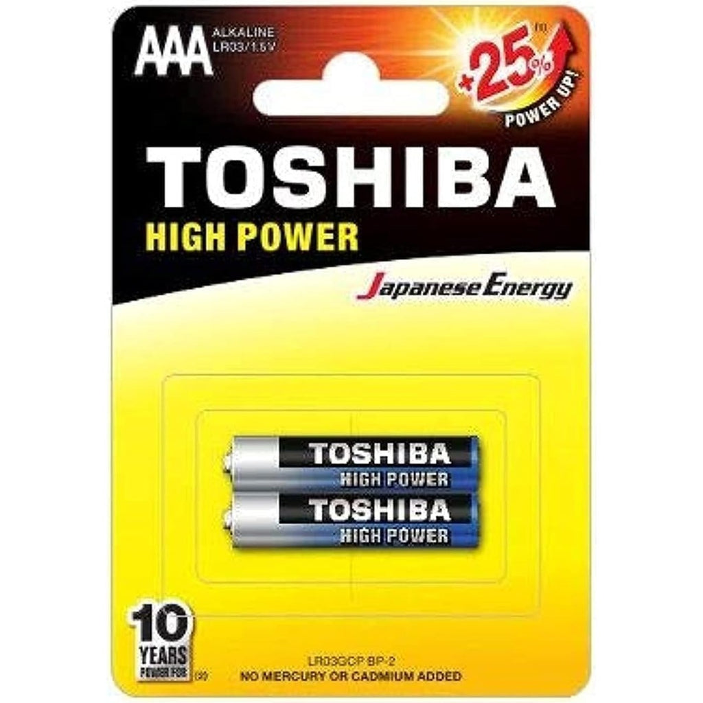 TOSHIBA High Power Alkaline AAA - 2 Battery Pack