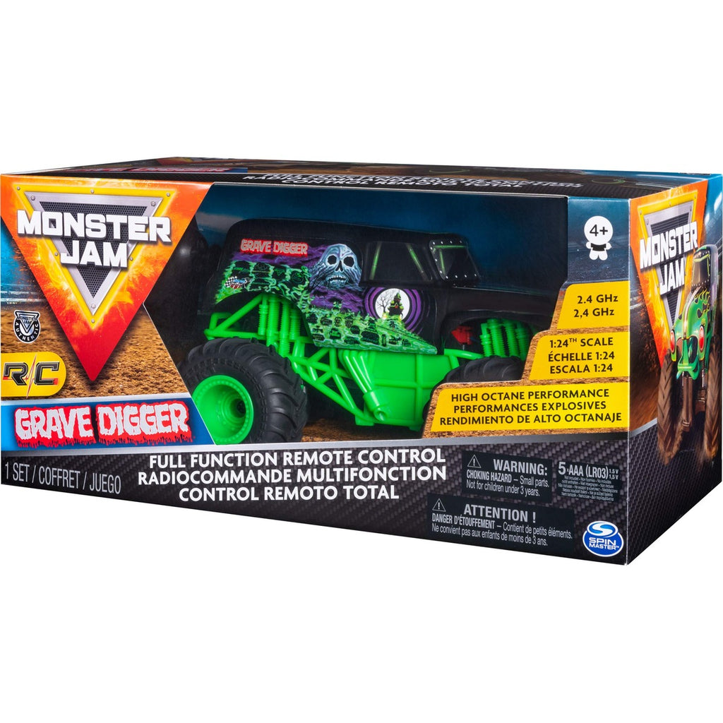 Monster Jam, Authentic Grave Digger RC, 1:24 Scale, 2.4 GHz, for Ages 4 and Up