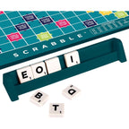 Scrabble Crossword - Classic Board Game - 120 Letter Tiles - 4 Racks - 1 Letter Bag - Instructions Included - for 2 to 4 Players - Gift for Kids 10+