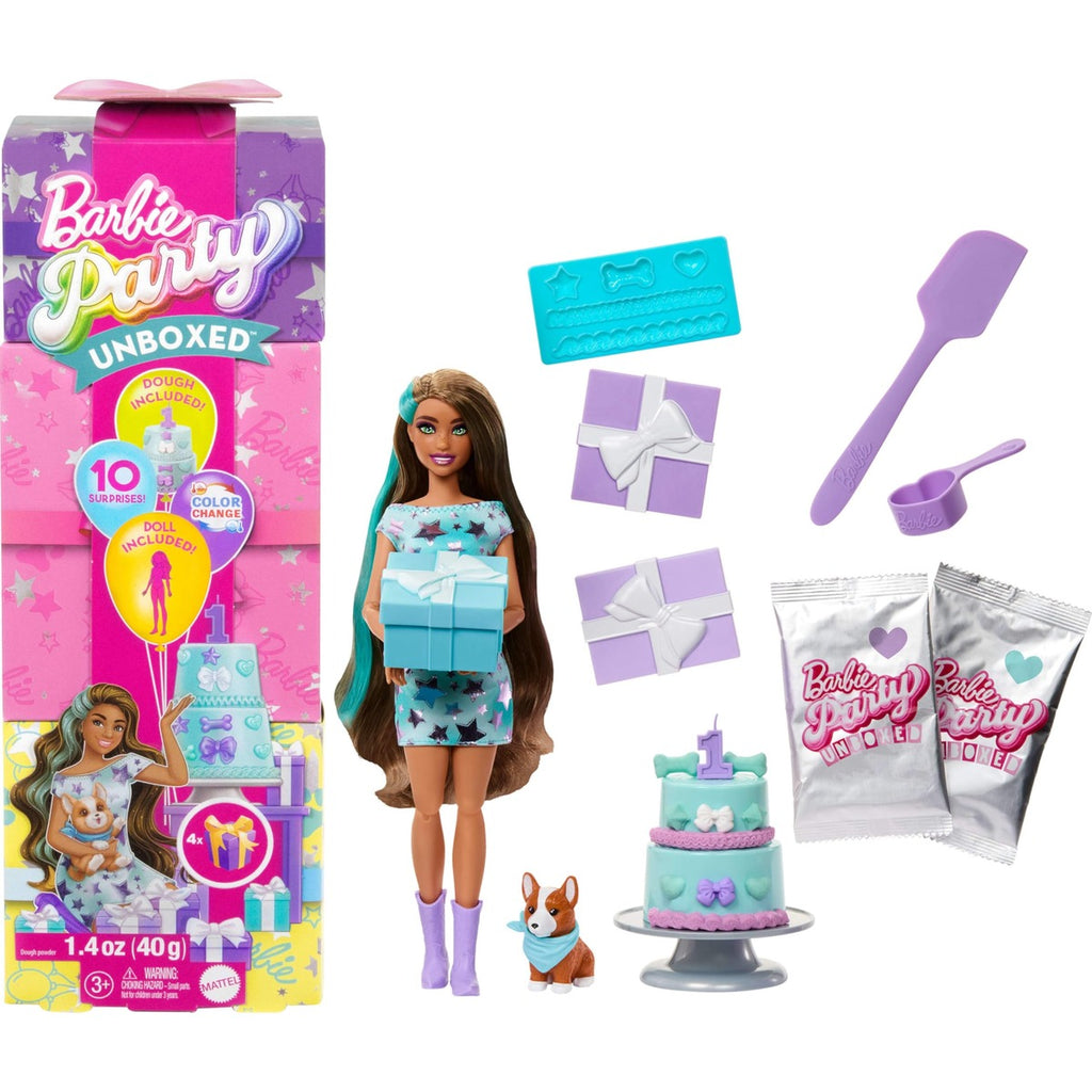 Barbie Party Unboxed Doll & Accessories