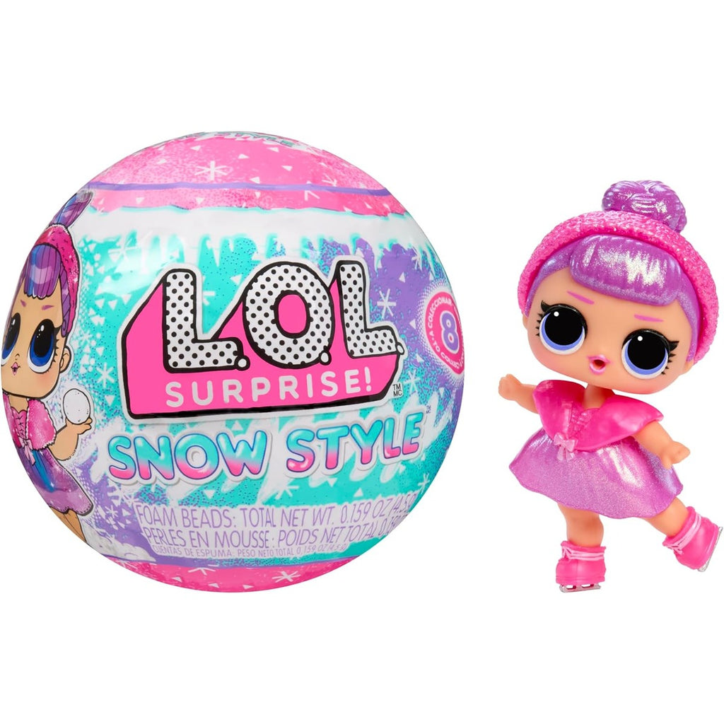 LOL Surprise Winter Snow Dolls Series 2 Collectible Tots with Outfits, Accessories, Snowball Style Packaging, Stickable Snow Play, Unboxing Toy Gift for Kids Girls Holiday Surprise Collection