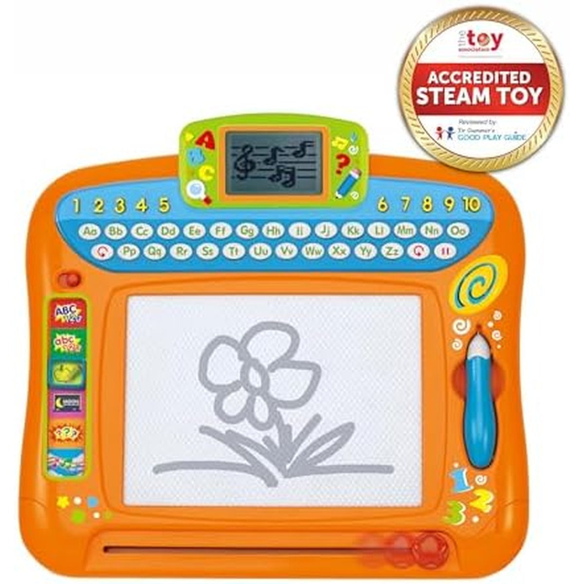 Winfun Write 'N Draw Learning Board | Educational Toy with Drawing Pad, LCD Screen, Alphabet, Numbers, Spelling, Learning Tool & Music Modes | Interactive Educational Toy for Kids Ages 2 Years+
