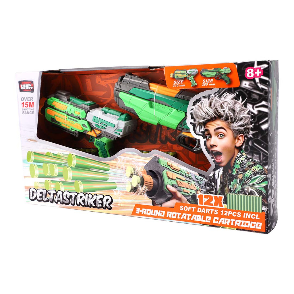Hip Shot Combo Deltastriker Two Blasters with12 Darts Toy | Toy Triangle