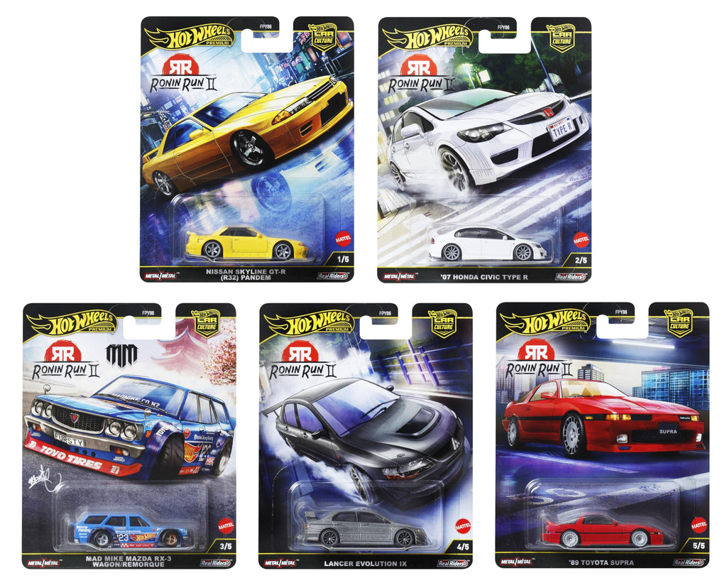 Hot Wheels Premium Car Culture 2025 Ronin Run II FPY86-961M Set of 5