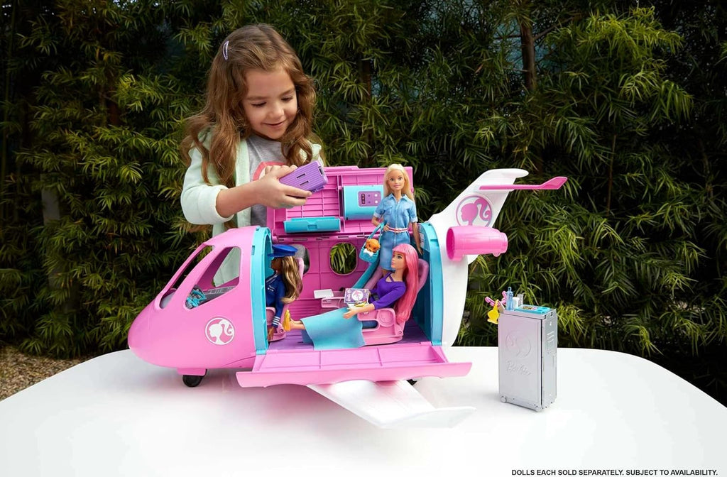 Barbie Dreamplane Airplane Toys Playset with 15+ Accessories Including Puppy, Snack Cart, Reclining Seats and More (Amazon Ex
