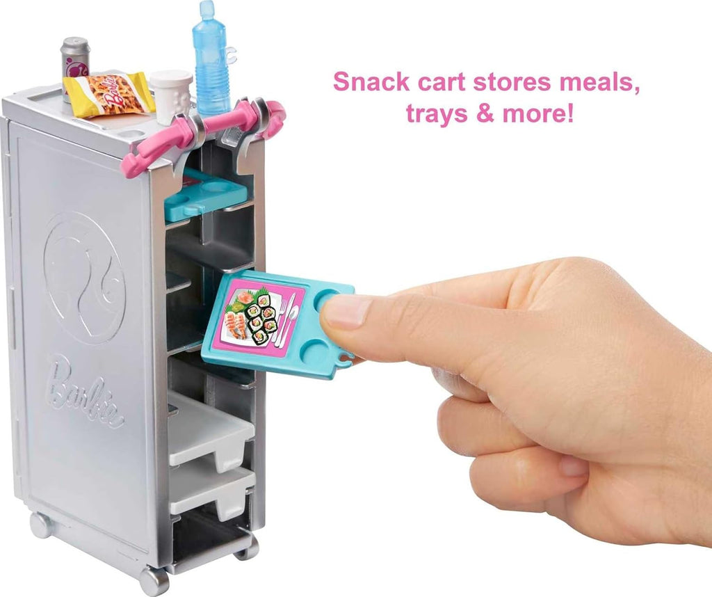 Barbie Dreamplane Airplane Toys Playset with 15+ Accessories Including Puppy, Snack Cart, Reclining Seats and More (Amazon Ex