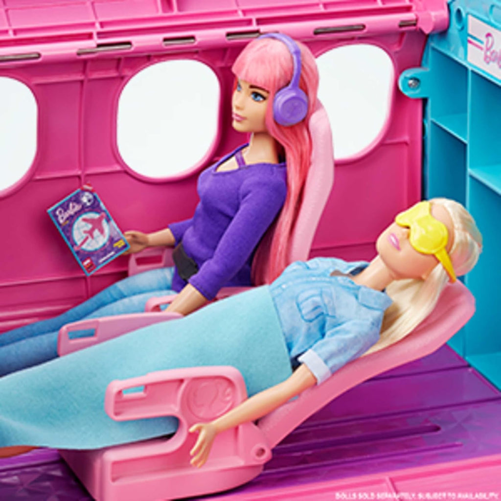 Barbie Dreamplane Airplane Toys Playset with 15+ Accessories Including Puppy, Snack Cart, Reclining Seats and More (Amazon Ex