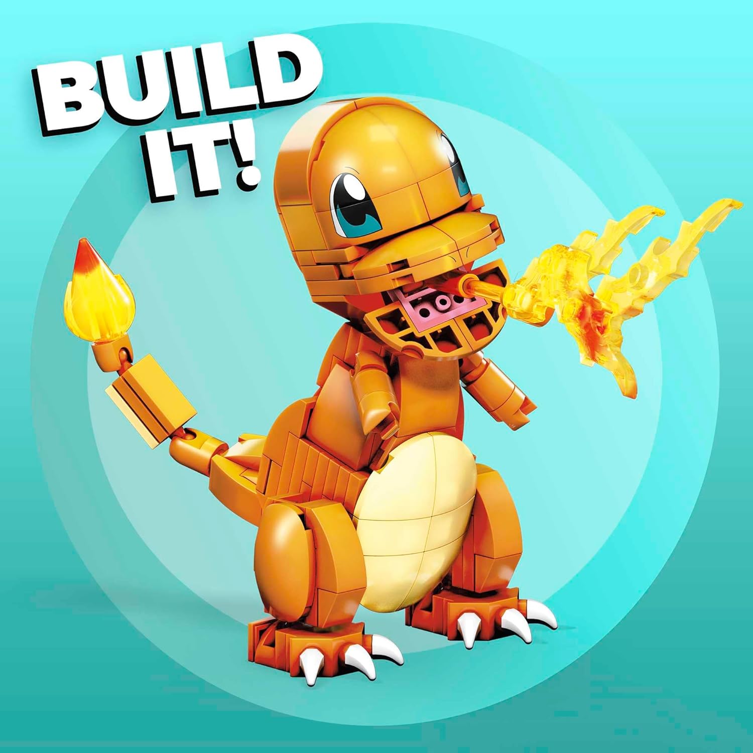 MEGA Pokémon Building Toys Set, Build & Show Charmander with 180 Pieces