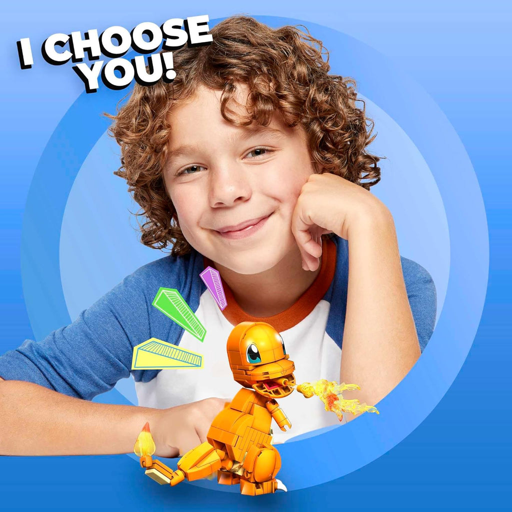 MEGA Pokémon Building Toys Set, Build & Show Charmander with 180 Pieces