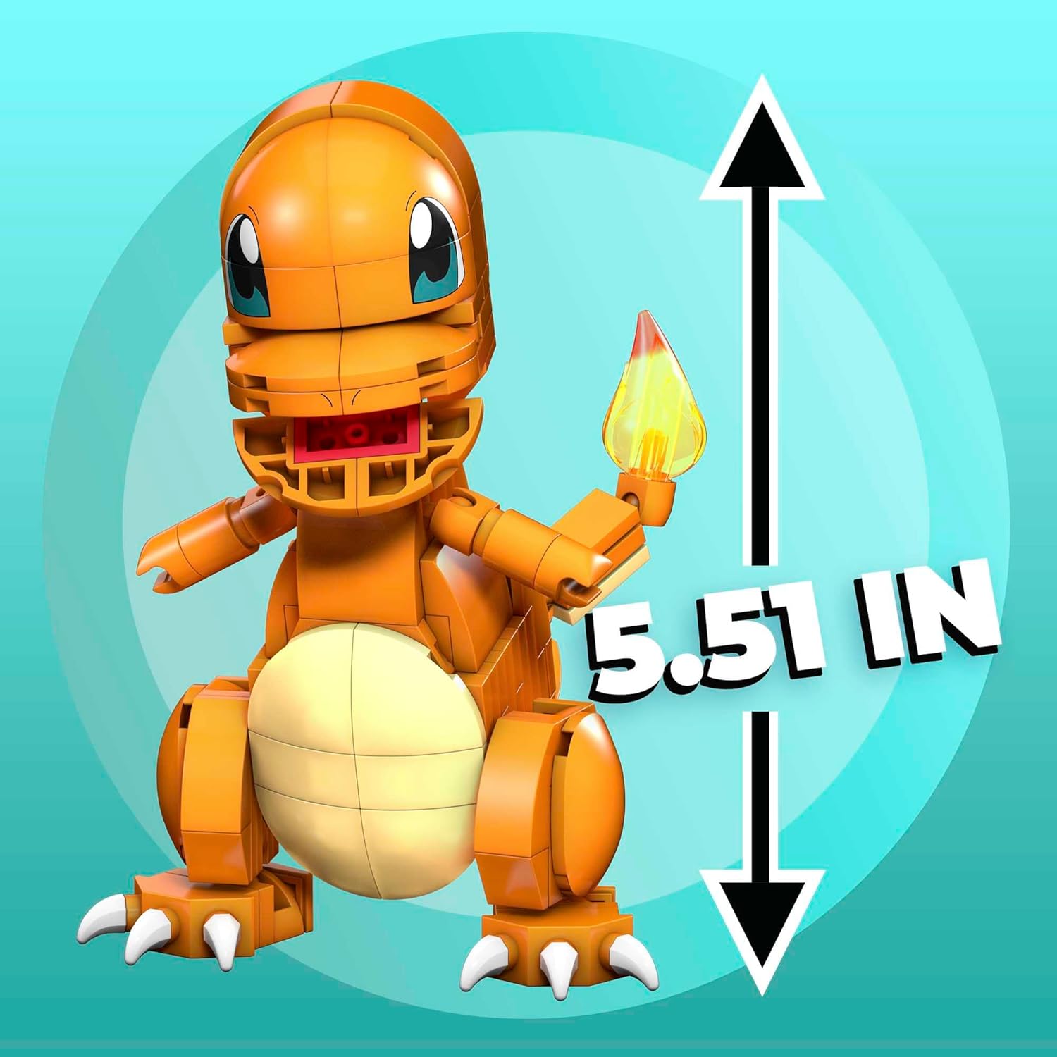 MEGA Pokémon Building Toys Set, Build & Show Charmander with 180 Pieces