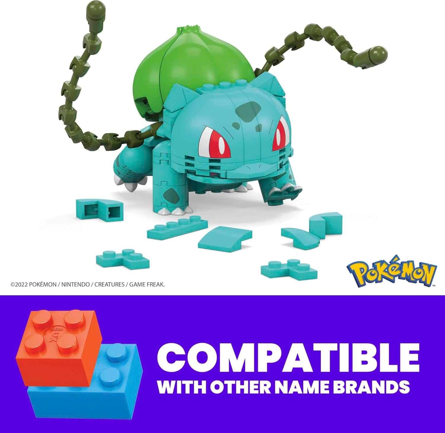 MEGA Pokémon Building Toys Set Build & Show Bulbasaur with 175 Pieces