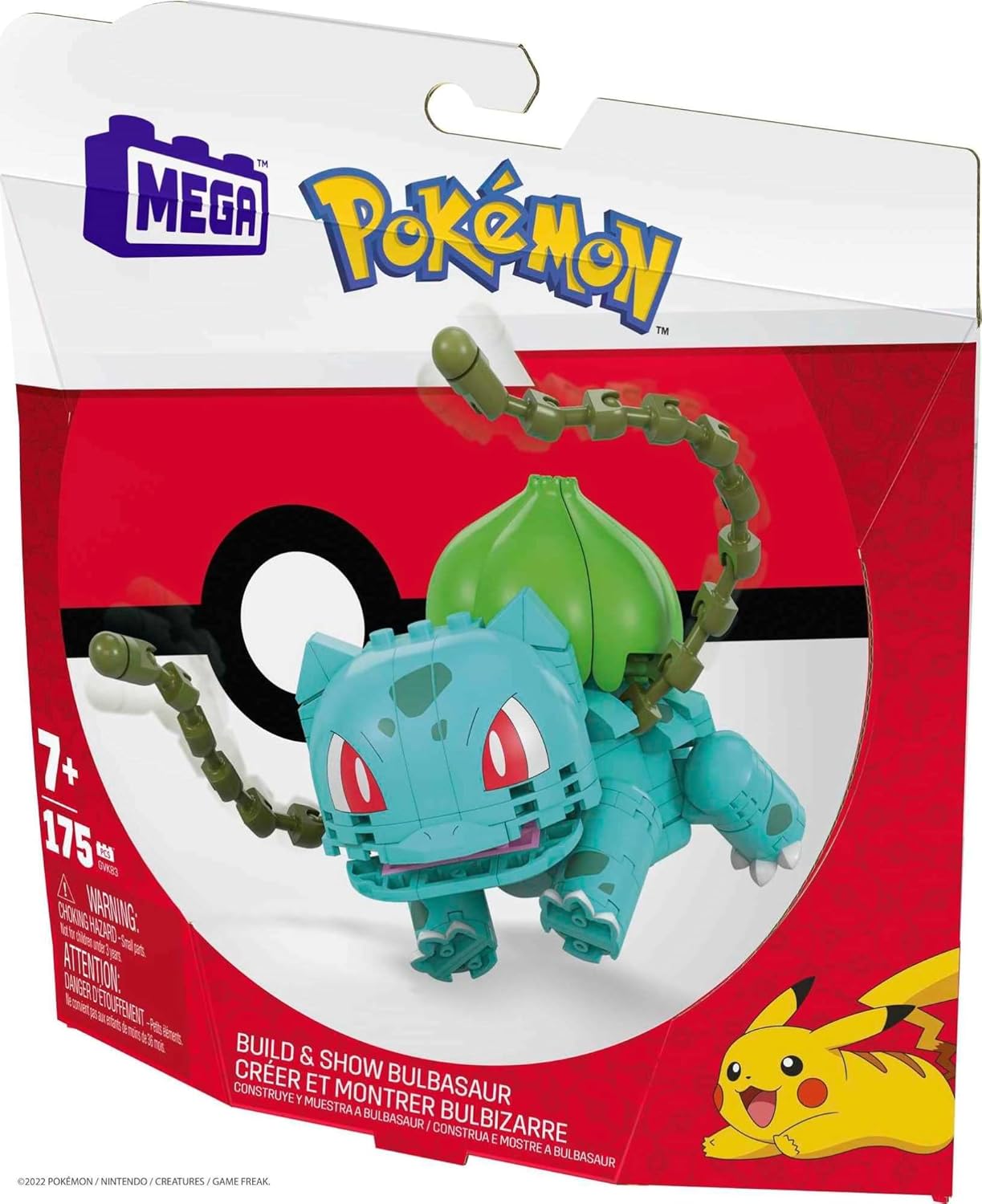 MEGA Pokémon Building Toys Set Build & Show Bulbasaur with 175 Pieces