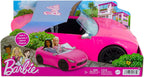 Barbie Convertible 2-Seater Vehicle, Pink Car with Rolling Wheels & Realistic Details, Gift for 3 to 7 Year Olds Single