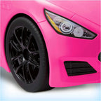 Barbie Convertible 2-Seater Vehicle, Pink Car with Rolling Wheels & Realistic Details, Gift for 3 to 7 Year Olds Single