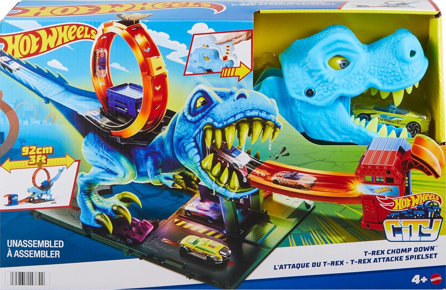 Hot Wheels City Track Set with 1 Toy Car