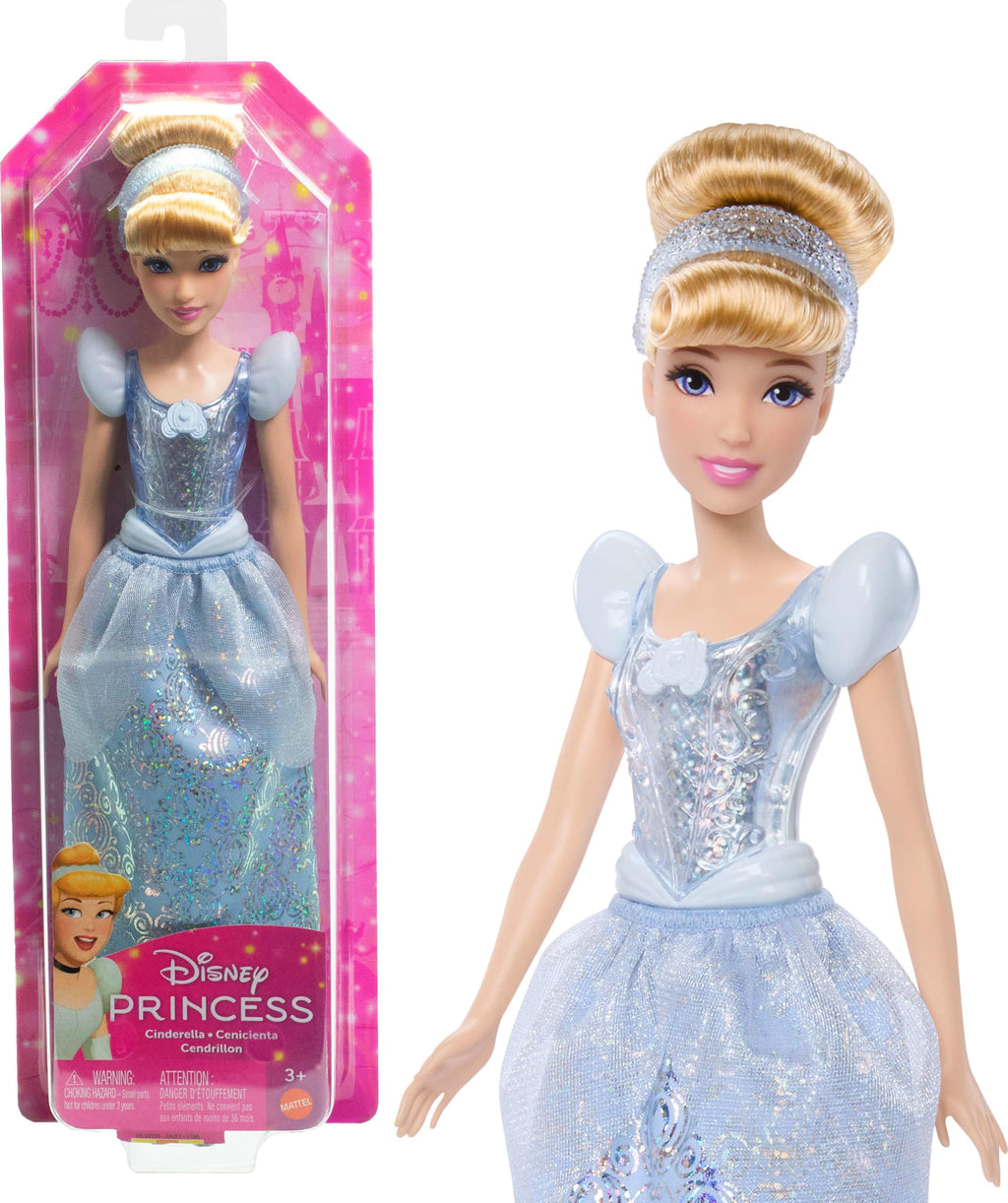 Mattel Disney Princess Cinderella Doll in Sparkling Fashion with