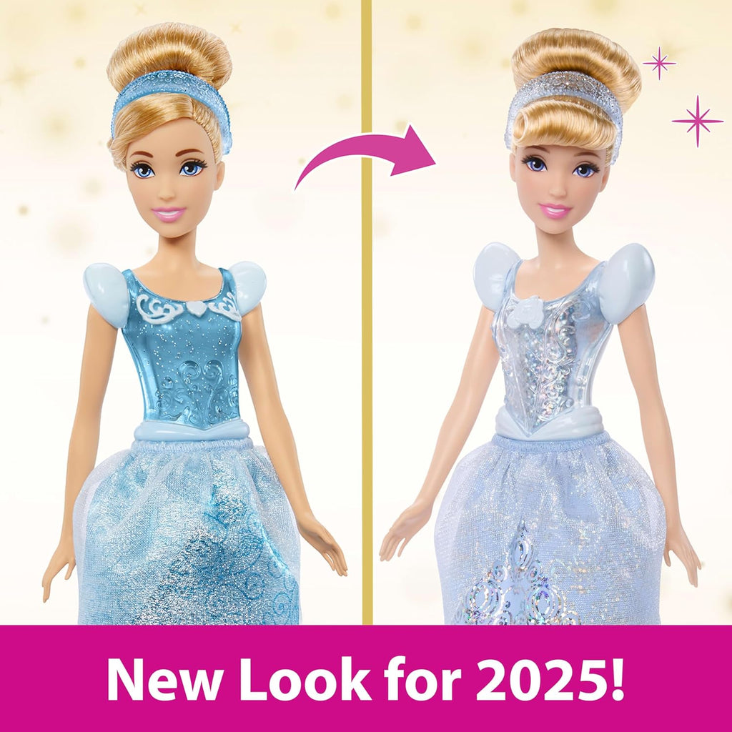 Mattel Disney Princess Cinderella Doll in Sparkling Fashion with