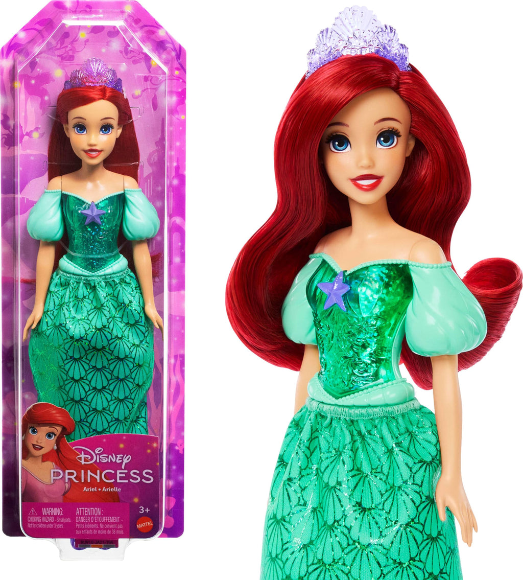 Mattel Disney Princess Ariel Doll in Sparkling Fashion with Removable Skirt